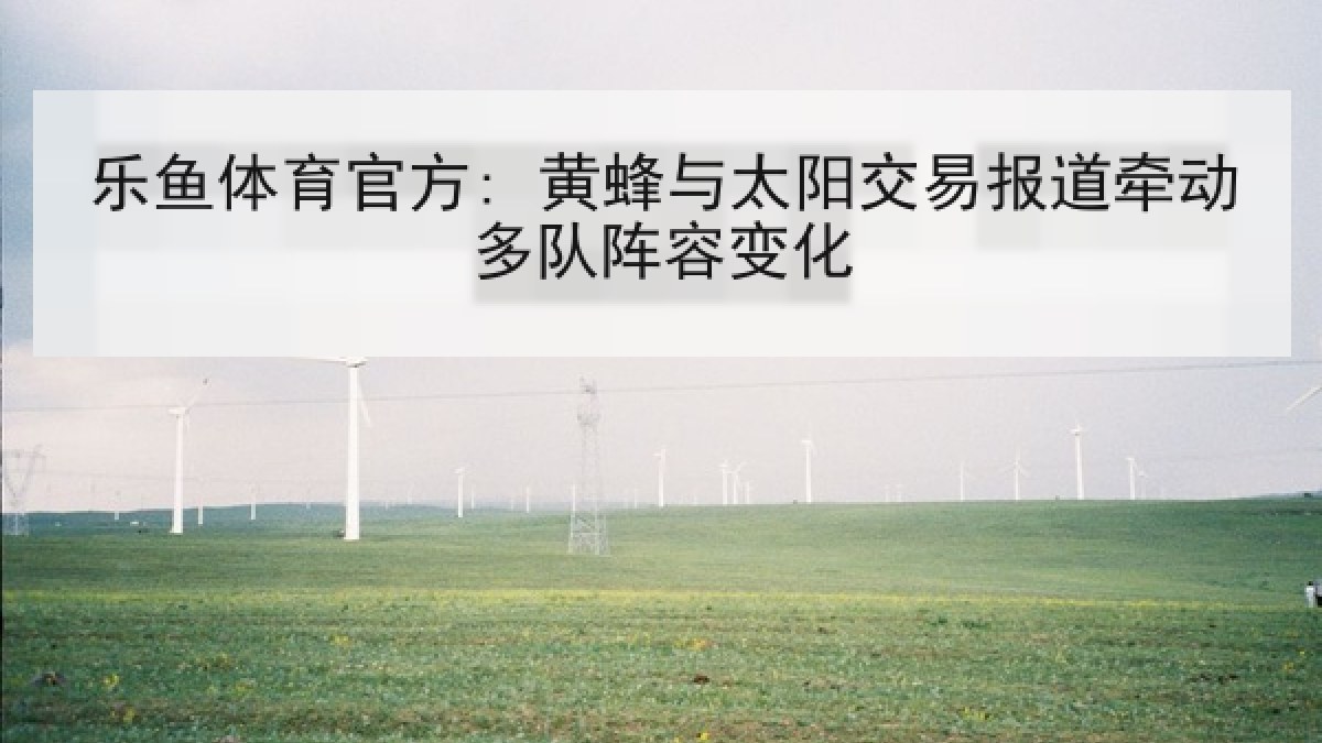乐鱼体育官方: 黄蜂与太阳交易报道牵动多队阵容变化